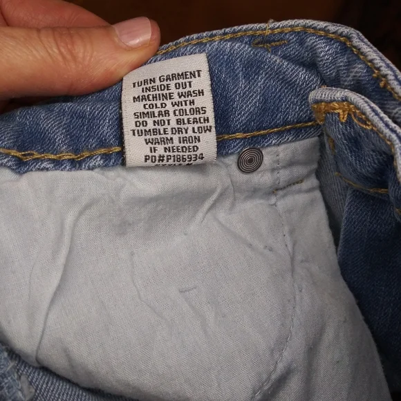 Almost Famous Light Wash Distressed High Rise Festival Shorts - Picture 8 of 9